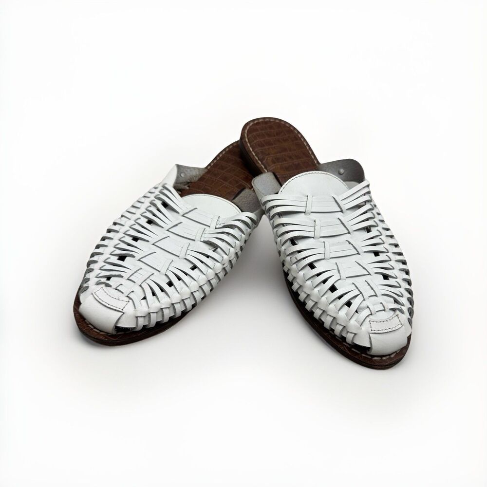 Sam Edelman Keelyn Women's White Mules Sandals Size 8.5M Leather Upper